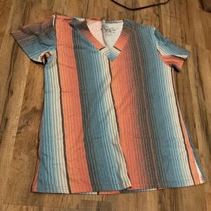 Multi colored western tee